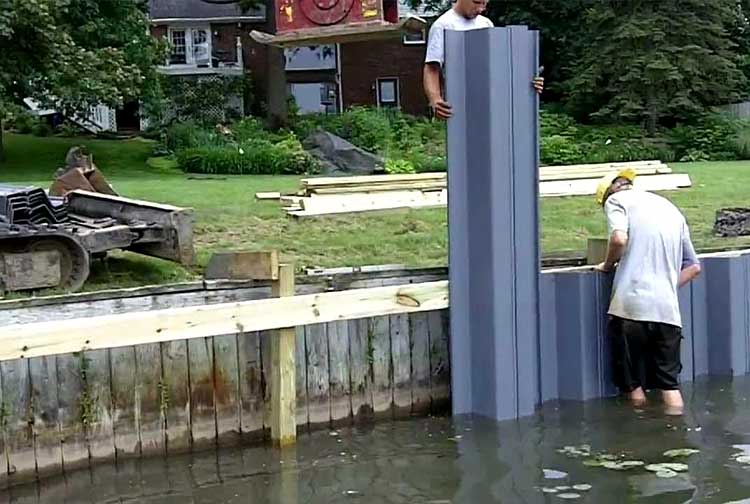 vinyl bulkhead installation
