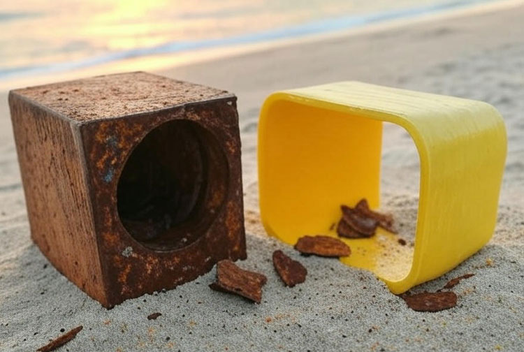 FRP square tube vs steel tubing in a marine environment
