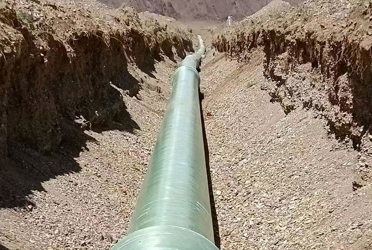 FRP pipe system in an industrial setting
