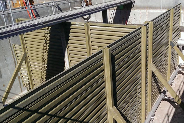 FRP Baffle Wall in Wastewater Treatment