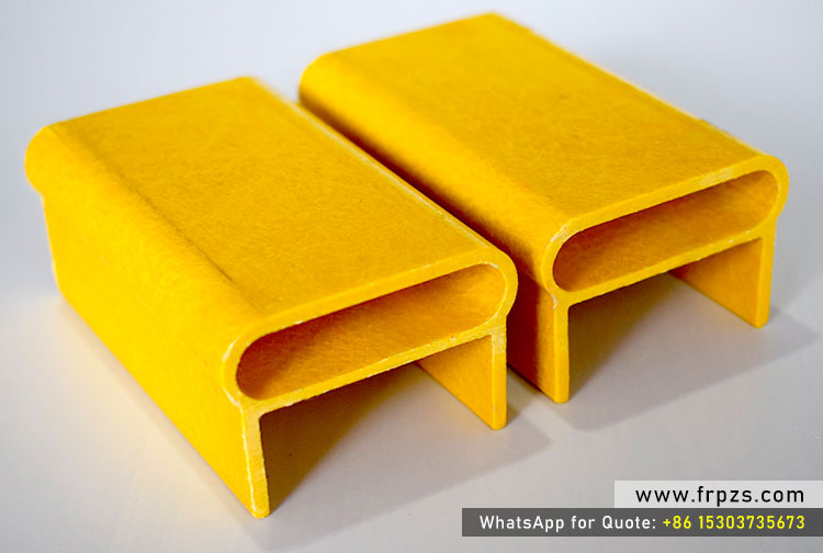 Yellow Fiberglass (FRP) Handrail Fitting Profiles